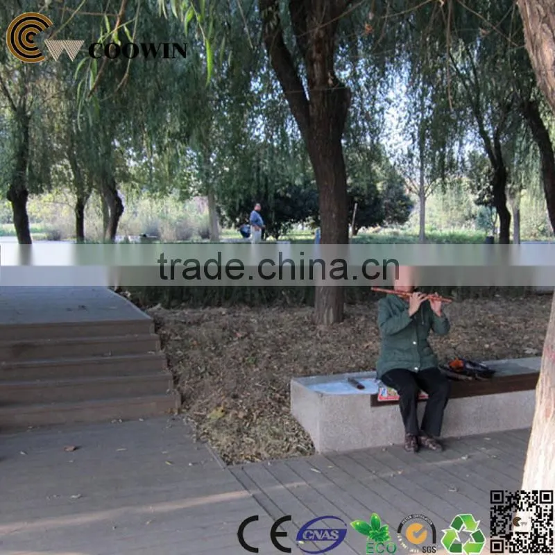 Wpc embossed solid decking floor