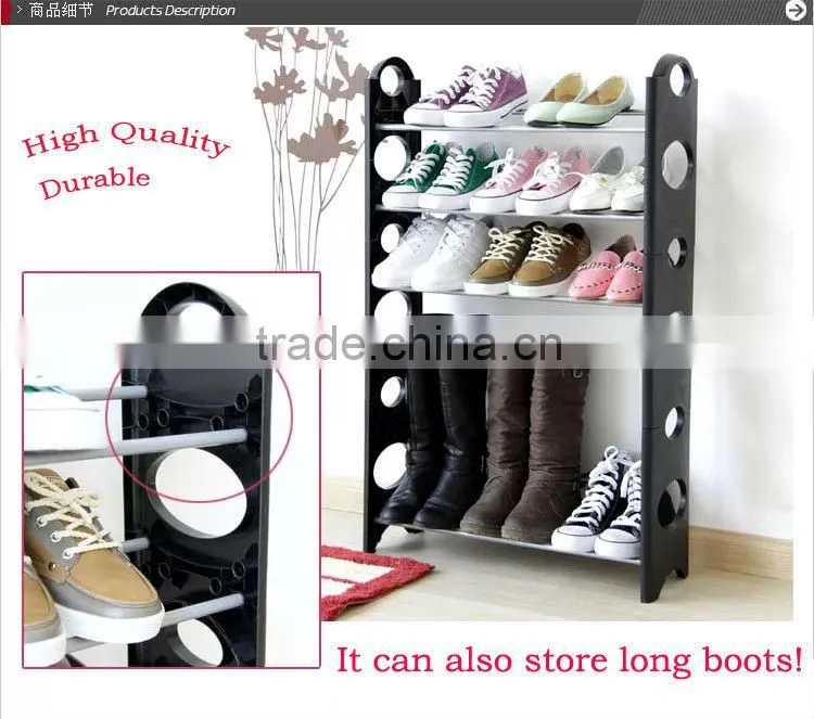 6 Layer Modern Cheap Stackable Plastic Shoe Organizer FH-SR0066