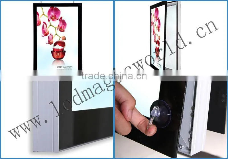 black aluminum led magnetic photo frame