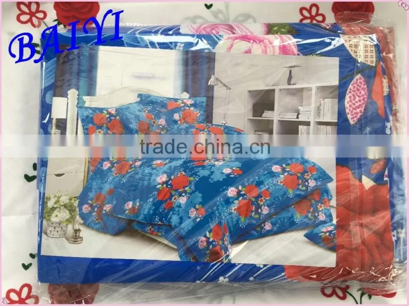 70gsm brushed 100% polyester bedsheet fabric with flora pigment printing for home textile/polyester fabric to Brazil
