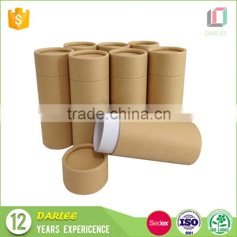 Alibaba China manufacturers high end hot stamping black round tube box with lids
