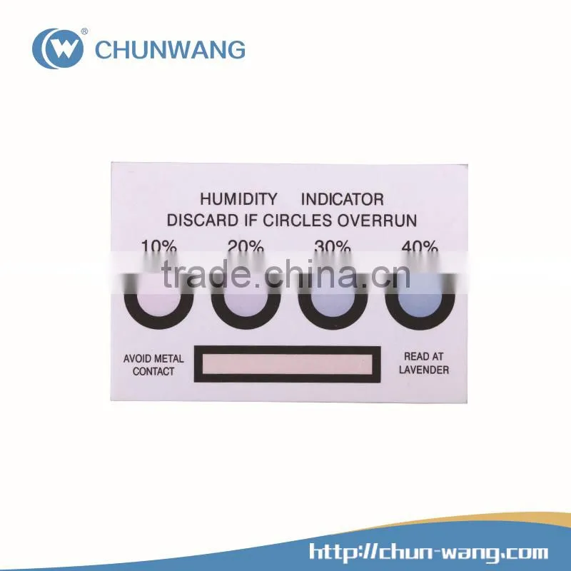 Electronics Industrial Use Spot Humidity Indicator Cards HIC