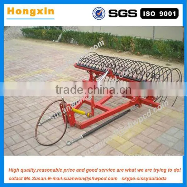 high performance finger rotary hay rake/3 point hitch Hay rake machine on tractor