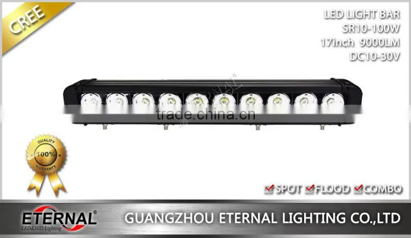 100W 17inch led light bar 4WD off road truck tractor forklift police emergency vehicles light bar driving lamp