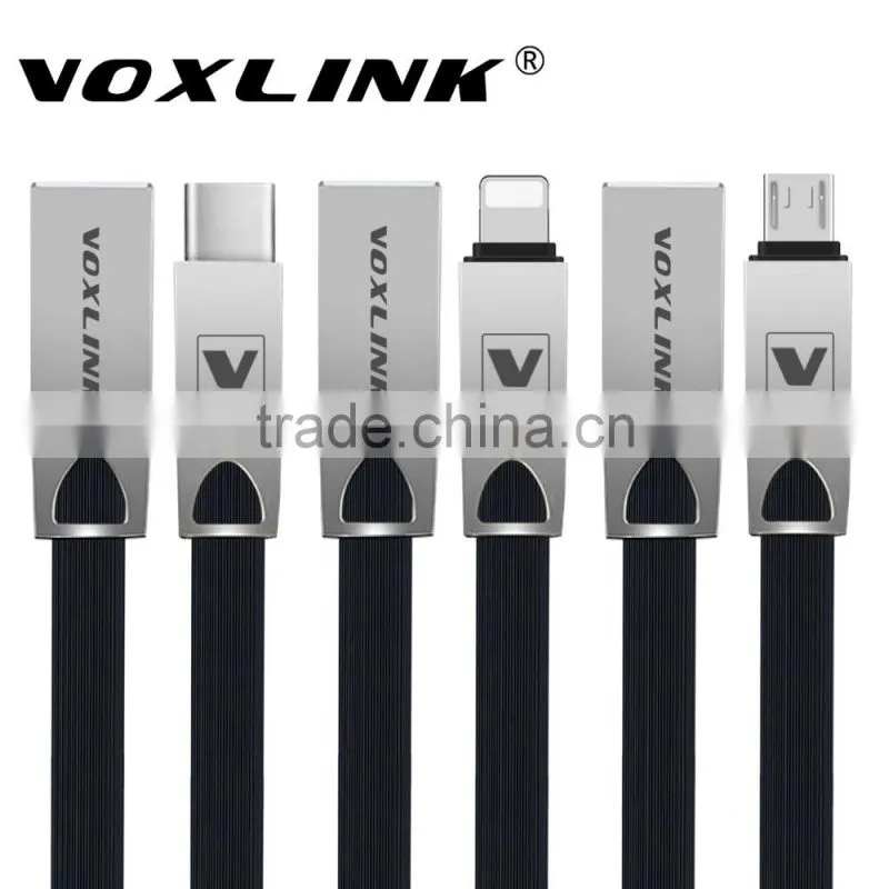 0.2M VOXLINK 5V 1A gift type Denim Key Chain USB Cable Charger Micro USB data Cable for Xiaomi Samsung
