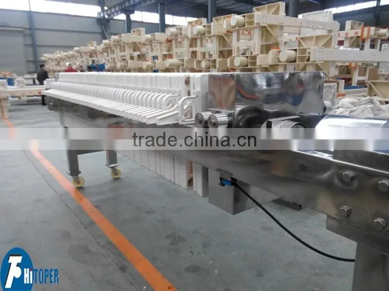 Fine membrane filter press for filtering used oil