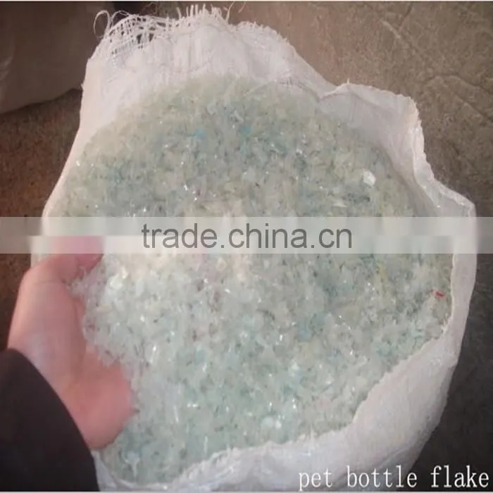 Factory price cold and hot washed clear pet bottle flake plastic scrap