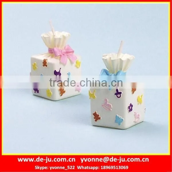 Christmas Decorative Pink Gift Box Shaped Candles For Sale