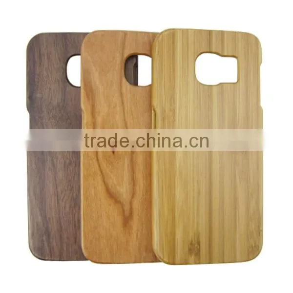Hot Selling customized walnut wood mobile phone case,100% wooden case for Samsung S6