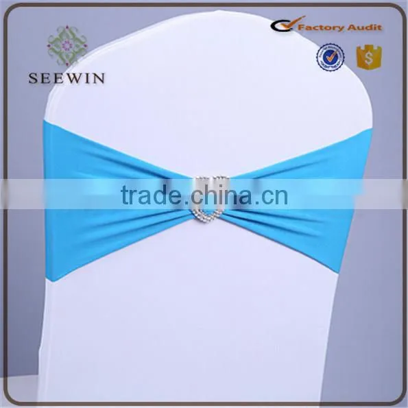 beautiful spandex chair sash with buckle for wedding deco