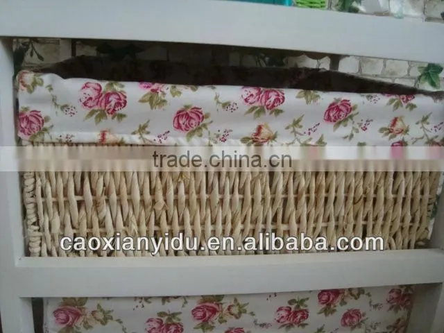 Solid Wood Straw Cabinet Storage Cabinet Storage
