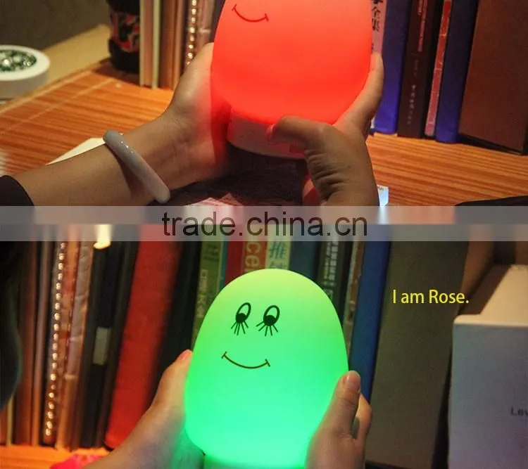 2017 silicone cute mood touch app colorful bluetooth speaker with led light