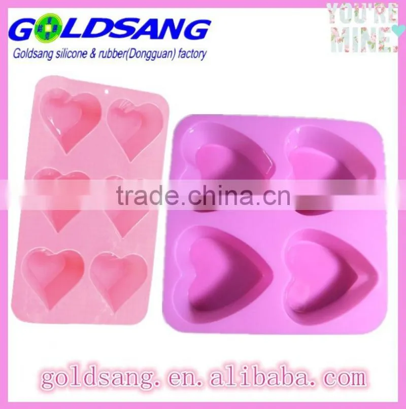 lovely heart shape silicone cupcake mould with FDA/LFGB standard