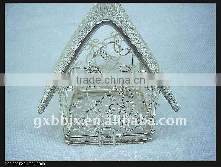 Gold/Silver iron wire decorative small house handmade craft