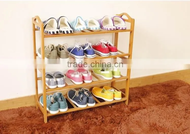 hot sale folding natural wood shoe rack