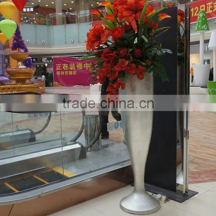 Modern white fiberglass vase