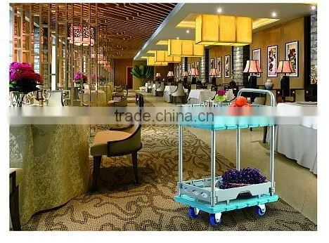 good quality plastic strengthening hand truck with mute wheels