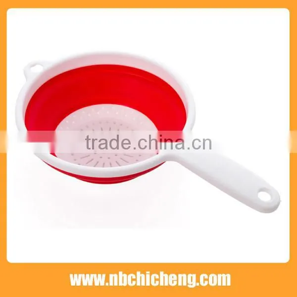 Folding washing vegetables and fruit basket with handle Draining basket