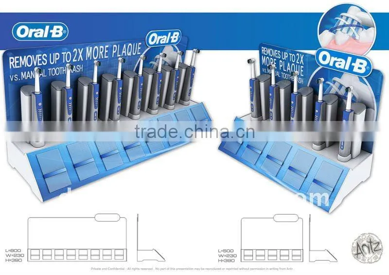 thermoform vacuum forming thick film blister plastic display tray for toothbrush