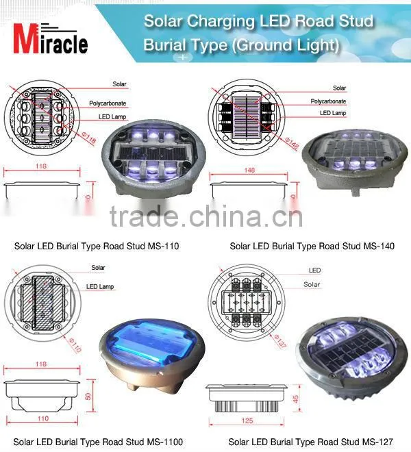 Solar Powered (Charging) Waterproof IP65 Barricade Traffic LED Fog Warning Sign Light MS-1140