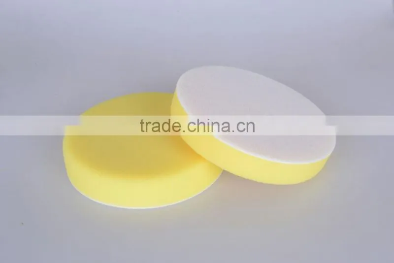 5'' 6'' 7'' imported flat fine soft foam/ sponge pad for finishing yellow color