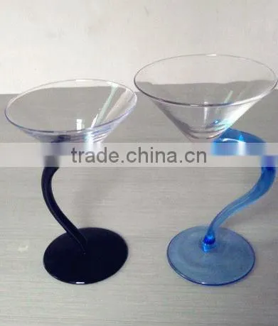 Crystal white wine glass,stemless wine glass