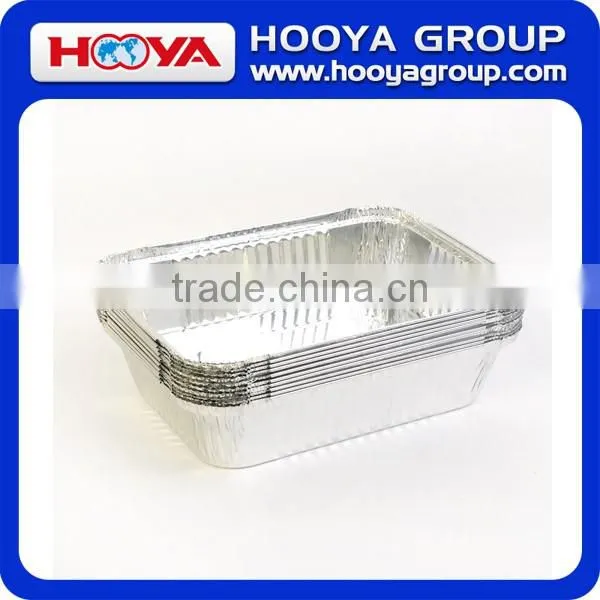 5pcs Square Disposable Aluminum Foil Pans Aluminium Foil Food Contatiner Trays Aluminum Foil Plates for fast food