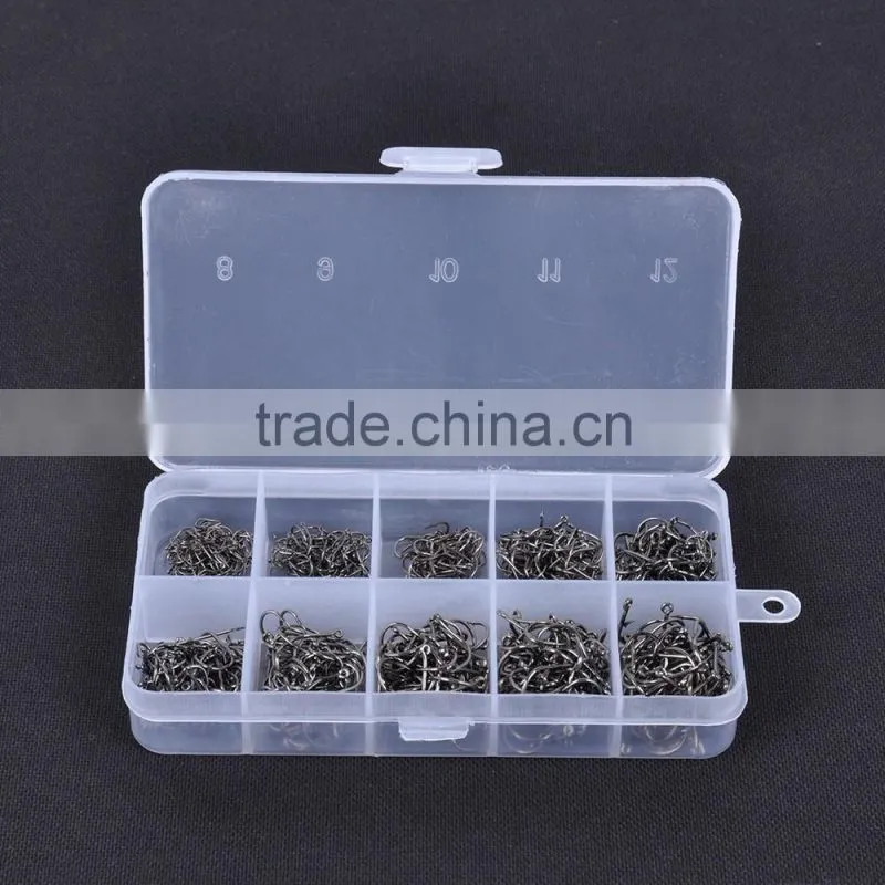 New Arrival 500pcs Carbon Steel Carp Fishing Jig Hooks with Hole Fly Fishing Tackle Box 3# -12# 10 Sizes Pesca Fish Hooks