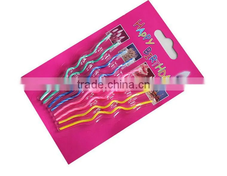 2015 Factory wholesale birthday candles birthday cake candles Spiral candles