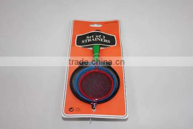3PC COLORFUL OIL STRAINER