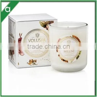 high quality scented candles with logo in gold wholeale