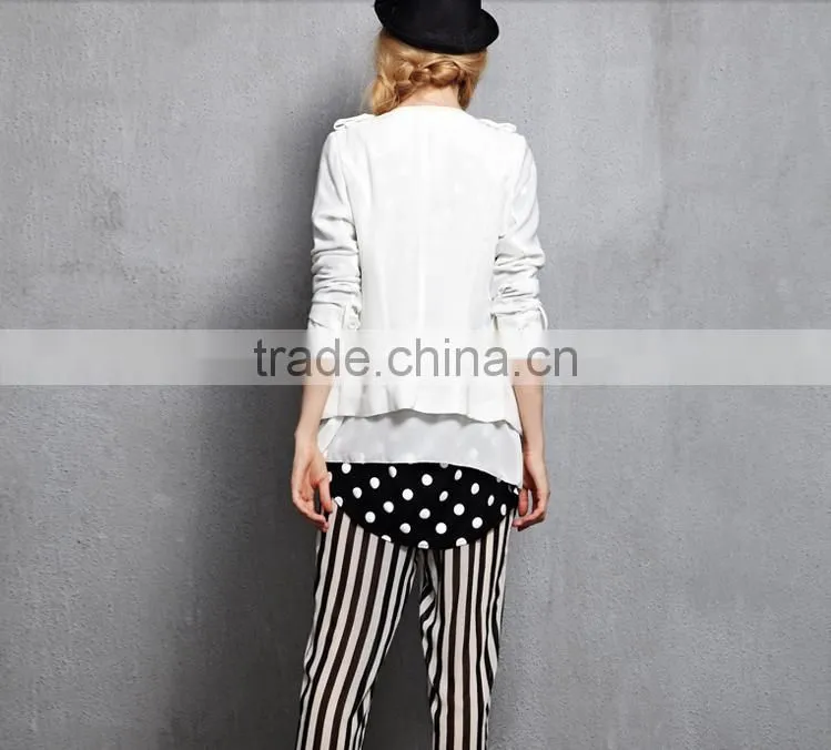 2014 Modern small thin new design chiffon coat for women