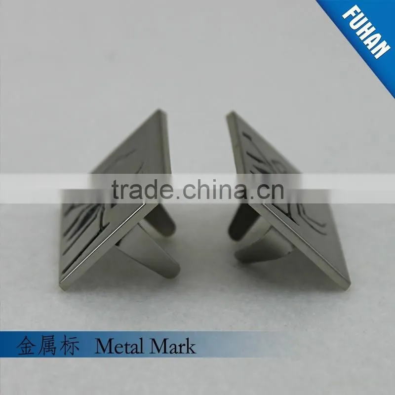 China Supplier Metal Label For Bags, Brand Logo Custom Metal Label