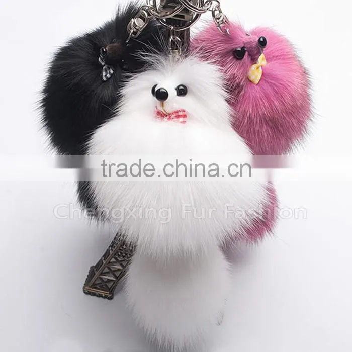 CX-R-11D Fancy Accessory Girls' Genuine Fox Fur Korea Fur Keychain