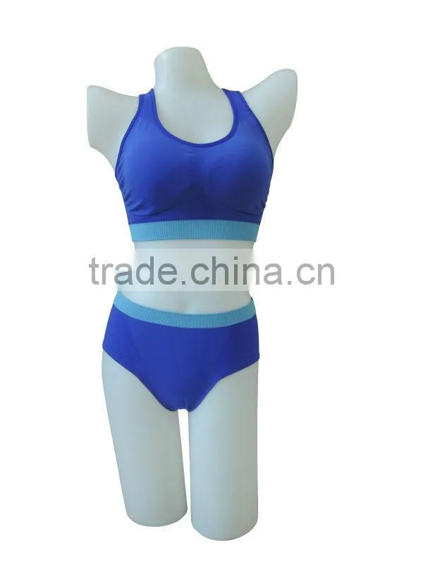 nice quality new style seamless woman underwear ladies sport bra & panty