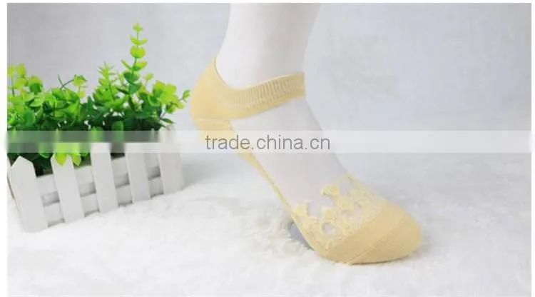 Amazing free size Womens Short Sock Women Lady Girl Summer Thin Transparent Crystal Silk Socks