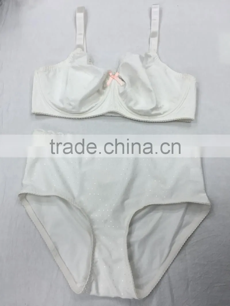 Ladies new unwired bra comfortable sexy women plus size bra panty set