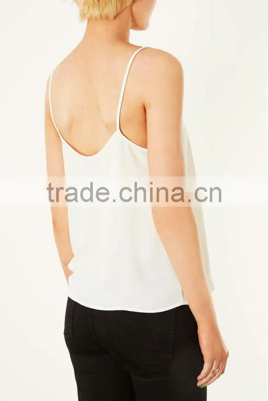 China supplier wholesale women clothes high quality plain white tank top