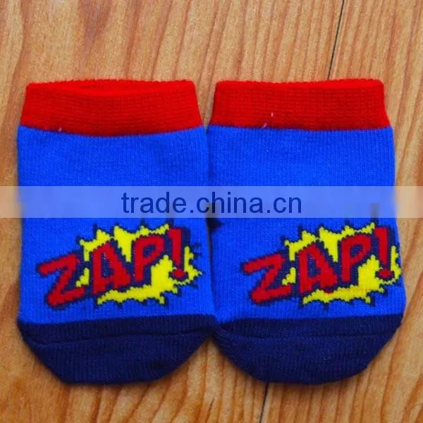 New arrival Spider-Man pattern newborn baby hat+socks set