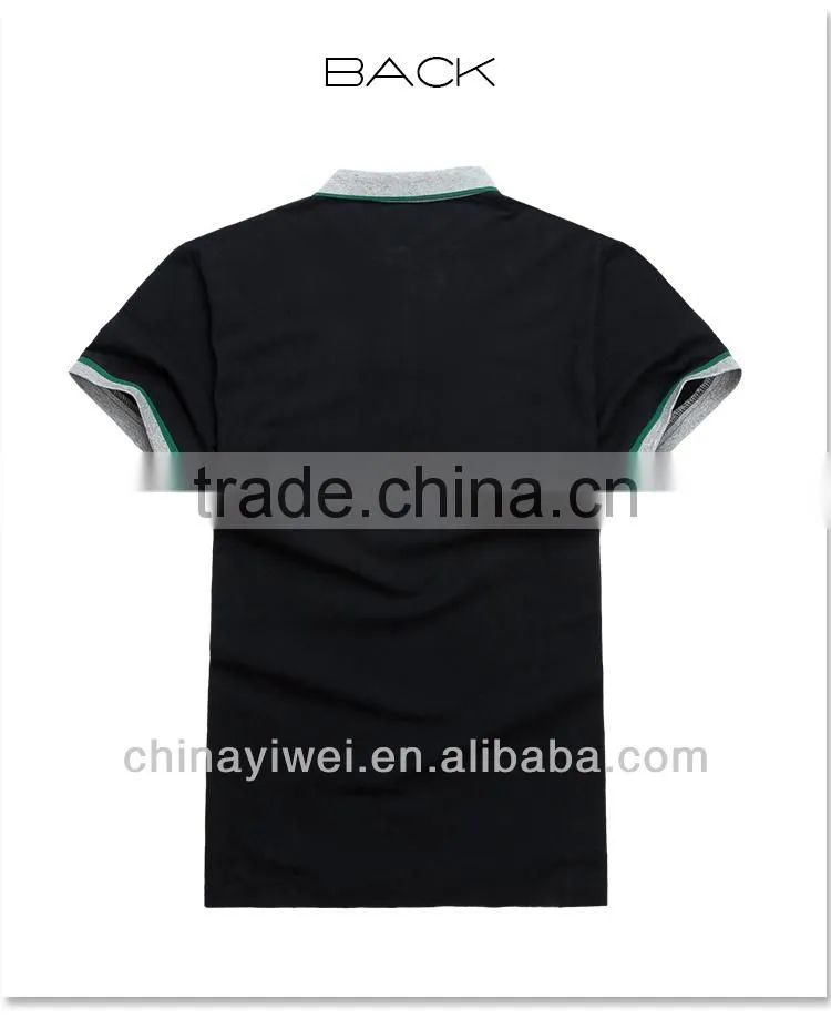 Black 100 percent cotton polo shirts cheap high quality polo shirt