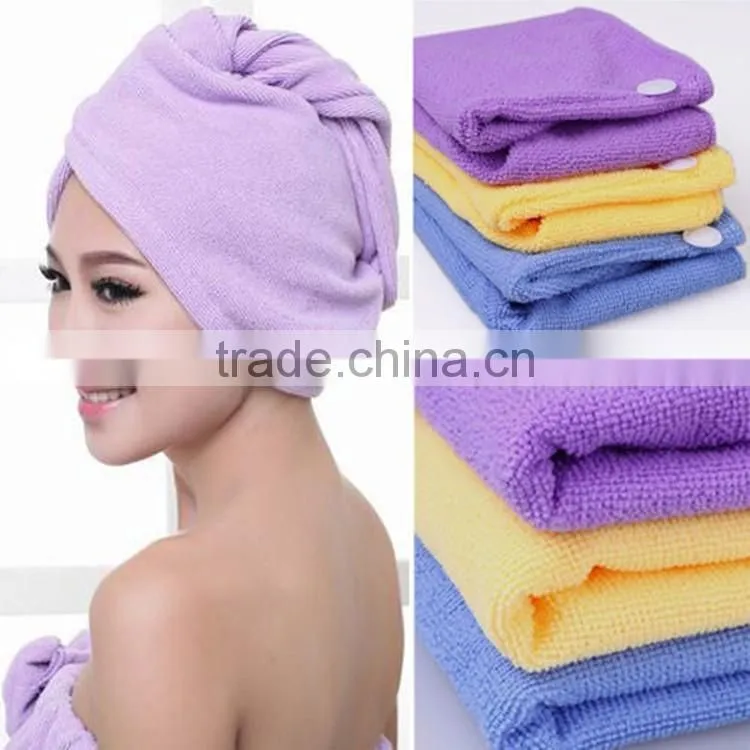 Embroidered logo turbie twist hair towel microfiber