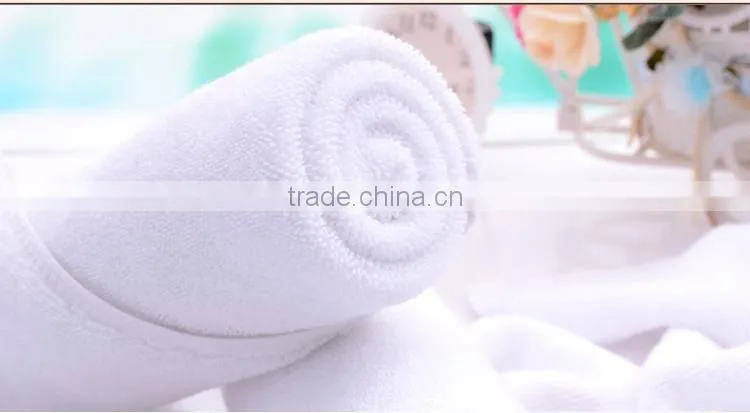 China supplier hotel bamboo towel white color 4pcs towel sets
