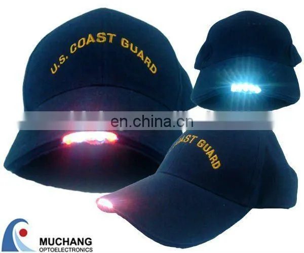 led illuminate snapback/pand hat with embroidery logo/ paws