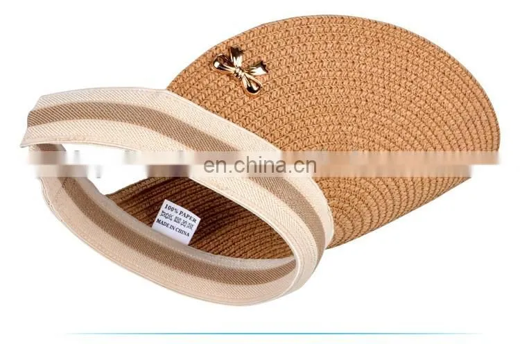 women's summer visor strawhat sun-shading sun hat beach cap Papyruses Air cap Seaside Sandy beach baseball caps casual fashion