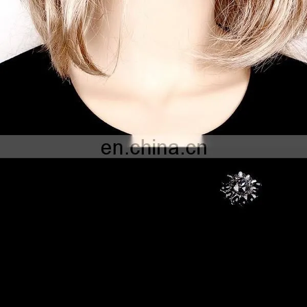 Top Crystal Glass Sparkling Women Brooch Fashion Jewelry 6 Colors Wholesale