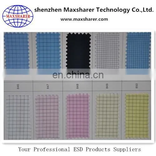 Different color esd clothing cleanroom 100% polyester cloth