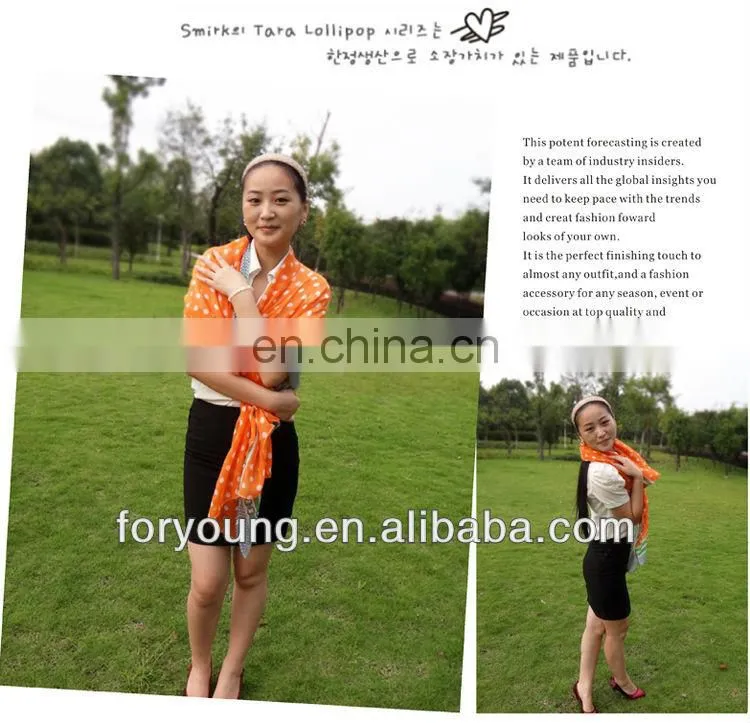 fashion polka dot printed scarf