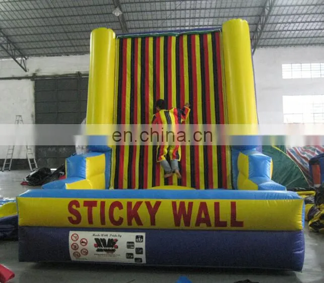 inflatable hooks & loops fastener wall, outdoor sport games equipment Inflatable Climb Sticky Wall