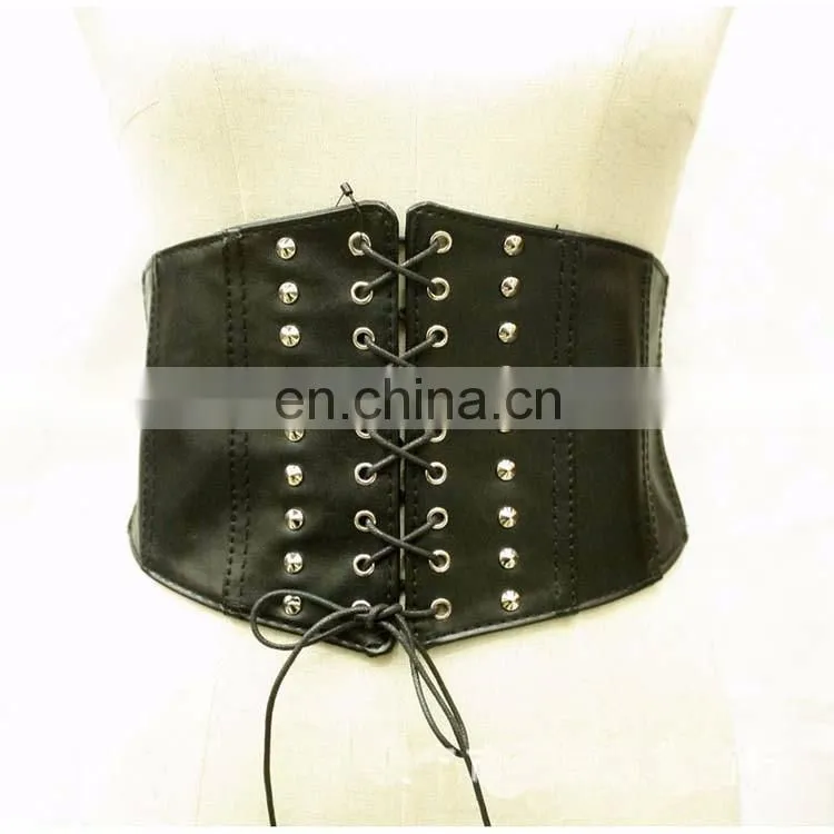 wholesale newest desgin extra wide belt waist cincher corset belt with rivet