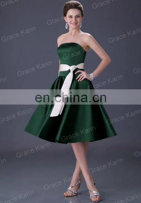 2015 Grace Karin Women's Special Satin Short Bridesmaid Dresses With Five Colors CL3026